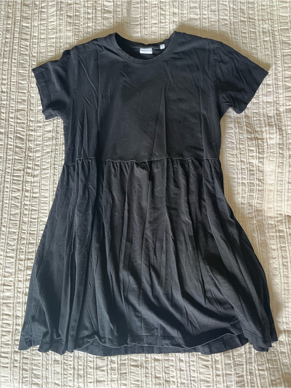 KOTN Black Short-Sleeve Dress